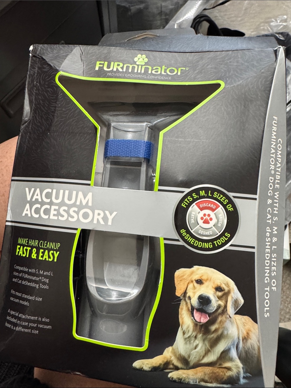 FURminator Vacuum Accessory - Black, Gray & Blue Strap